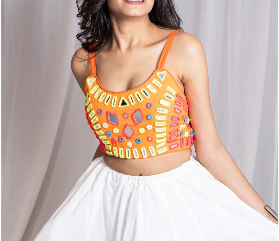 Mirror Embroidery Blouse