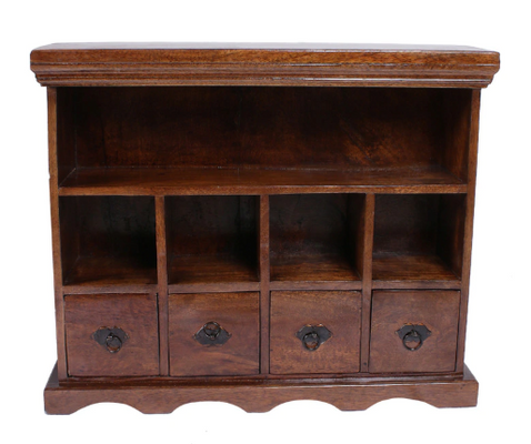 painted wooden cabinet bookself